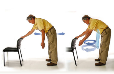 Пожилые люди для облегчения положения в наклоне могут использовать опору