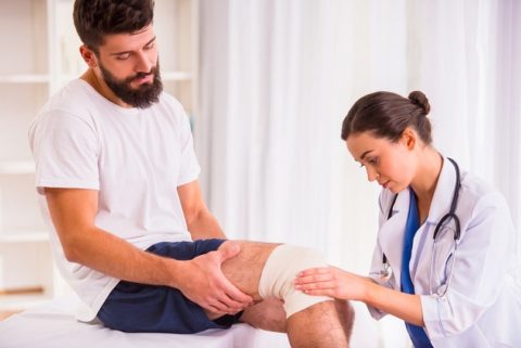 Рекомендации к предоставлению первой медицинской помощи при подозрении на перелом колена