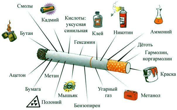Что входит в сигарету